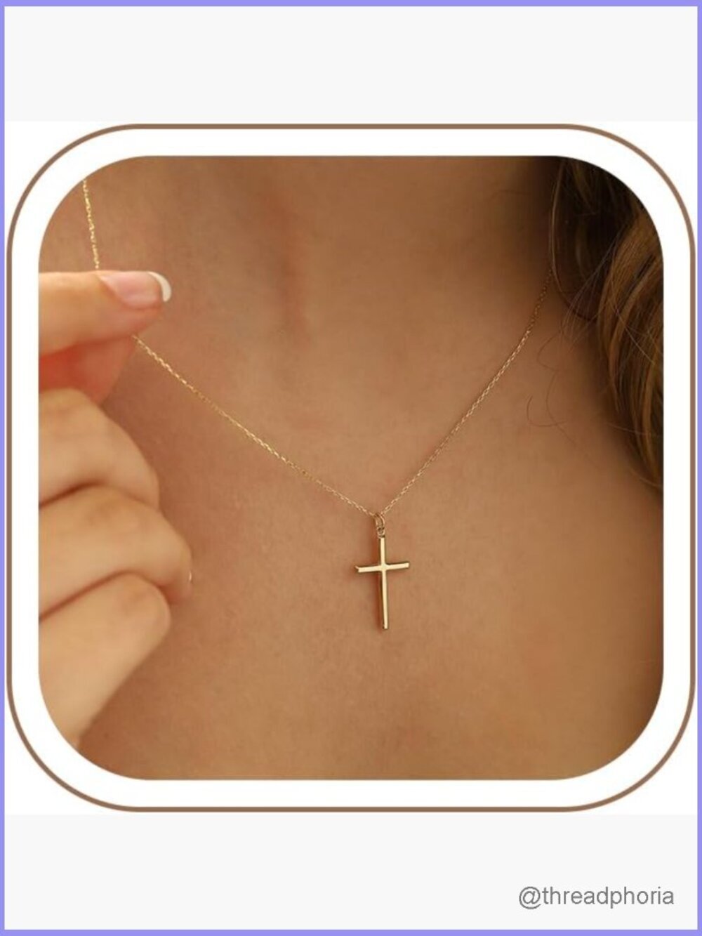 14K Gold Plated Layered Cross Necklace for Women Christian Faith Jewelry